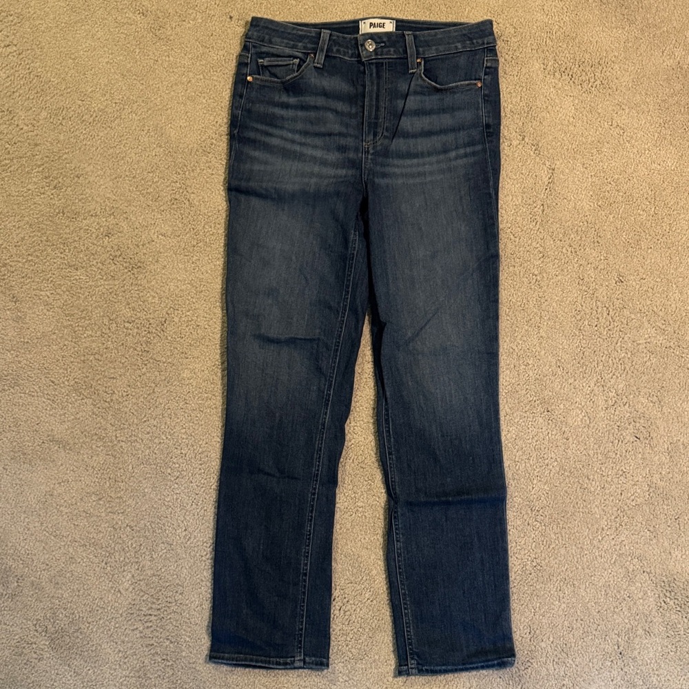 PAIGE Women's Indigo Straight Leg Jeans